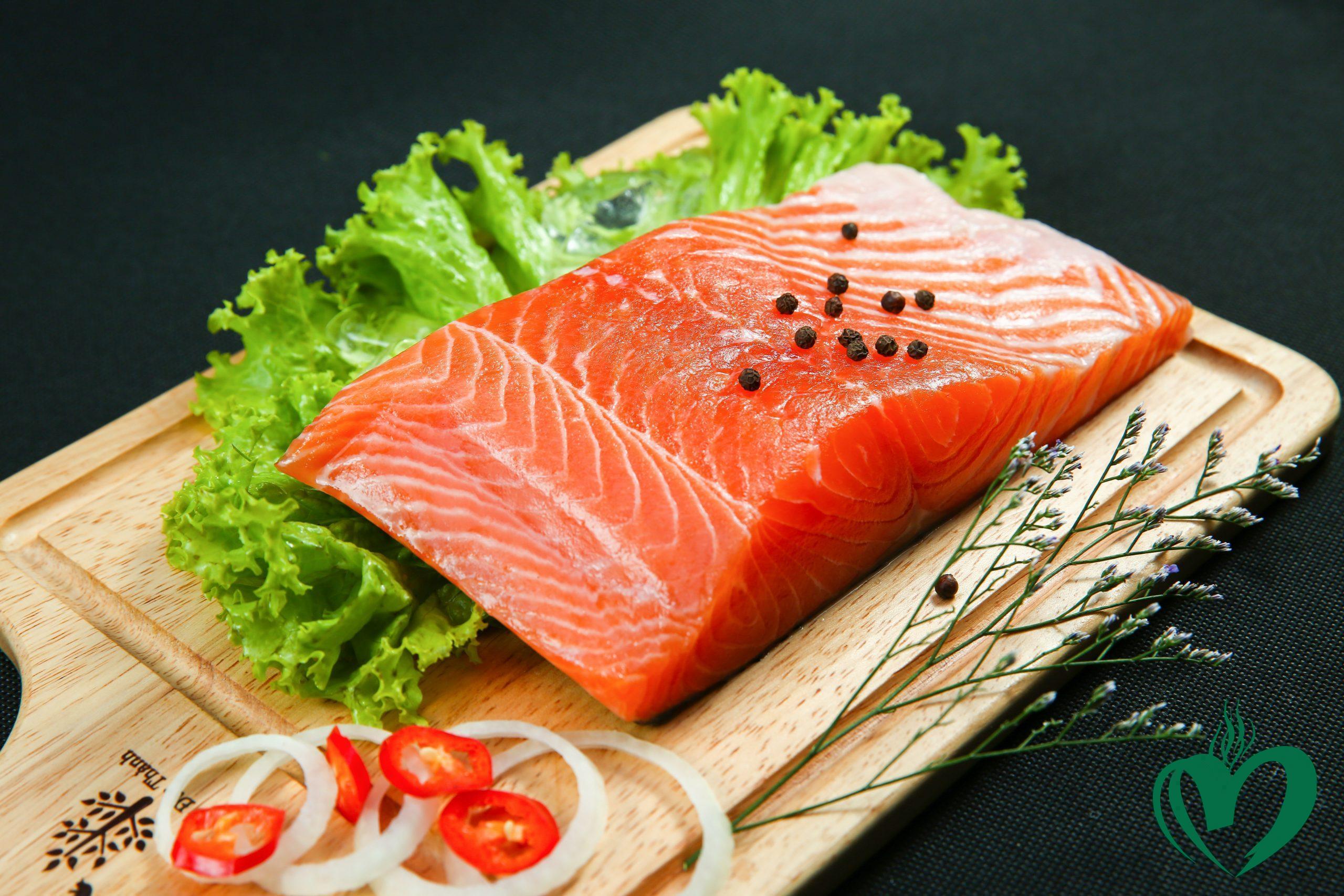 Cá hồi Nauy fillet nhập khẩu tươi sống giàu Omega-3 cho trí não bé
